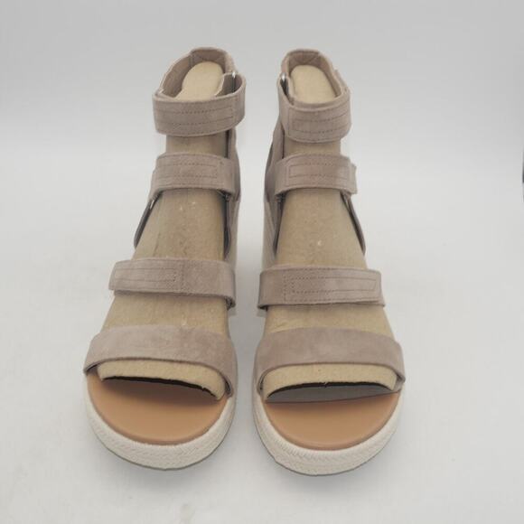 NEW Sorel Women's 12 CAMERON MultiStrap Wedge Sandal Omega Taupe Sea Salt - Picture 6 of 8